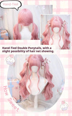 Sweet Lolita Wig Double Ponytails Long Wavy Wig - image 10