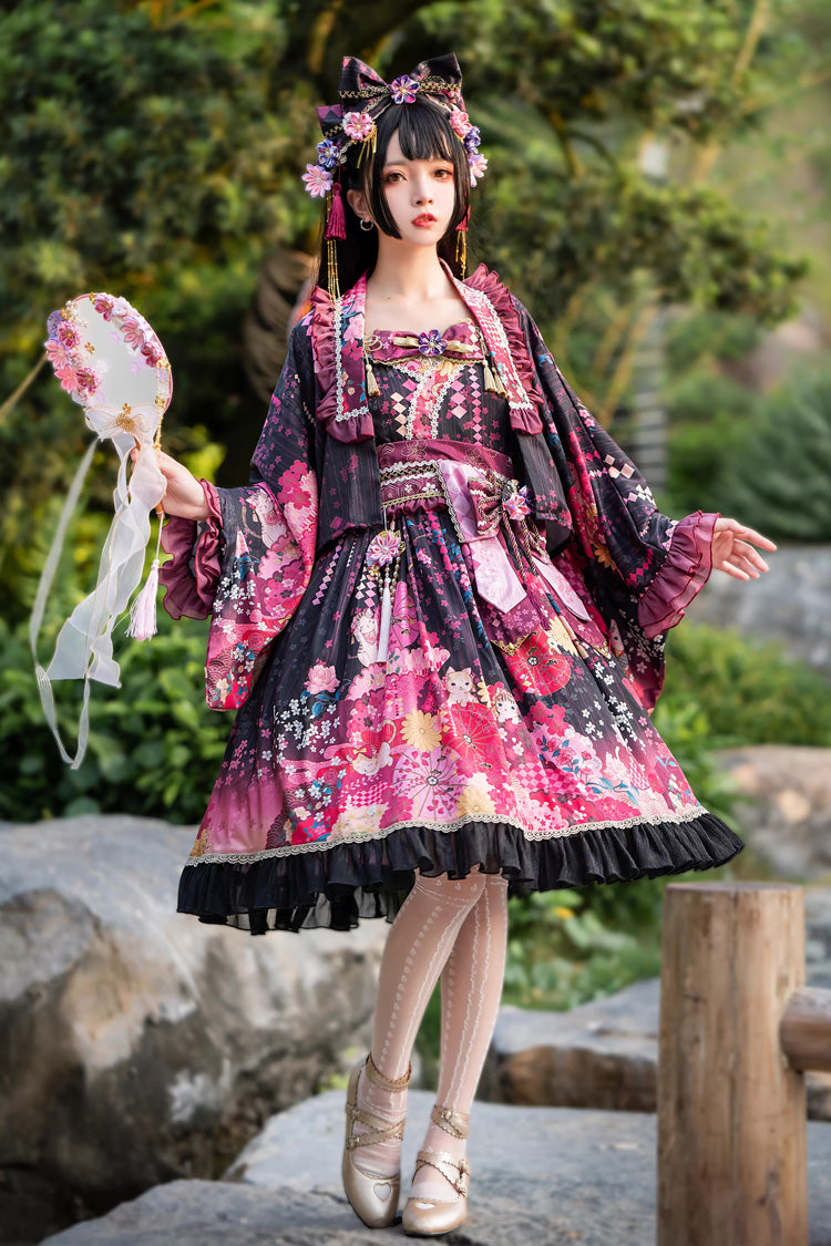 Cherry Blossom Cat Islet - Sweet Lolita JSK Full Set - image 1