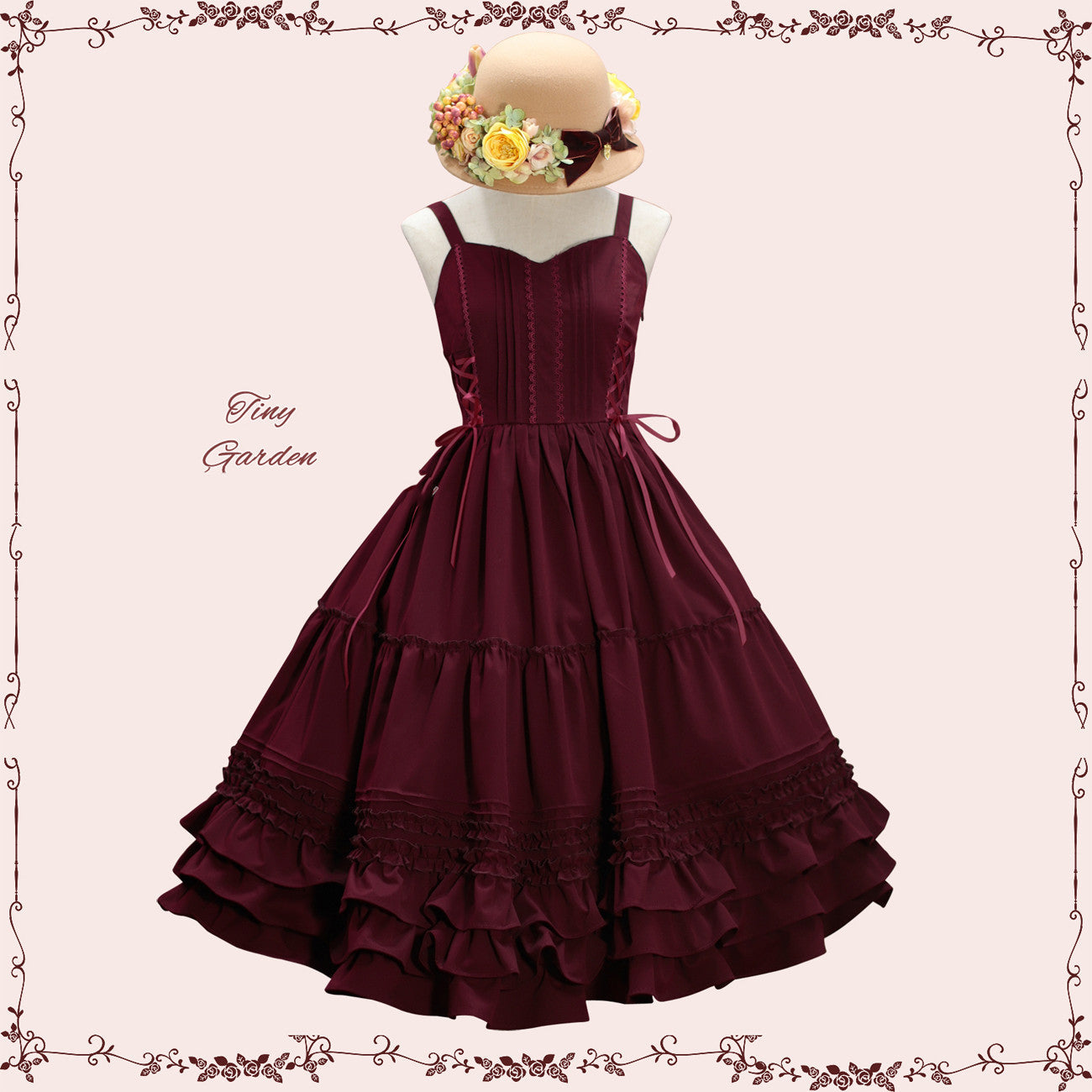 Garden Dance 2.0 - Elegant Lolita JSK Dress, Side Lace-Up - image 4