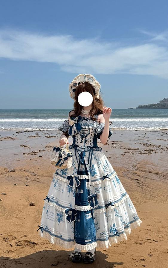Mulberry Poetry Collection - Plus Size Lolita Printed Top & Skirt Set with Embroidery - image 18