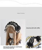Maid Lolita Hairband Doll Lolita Cuffs and Top Hat - image 8