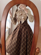 Forest Dew - Elegant Lolita Slim-Fit Shirt with Detachable Jabot - image 19
