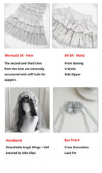 Humanoid Robot - Silver Gothic Lolita Mermaid Skirt Set - image 15