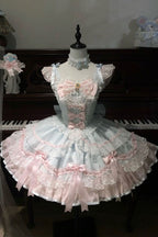 Blue Candy Satin Ballet Sweet Lolita JSK Dress - image 3