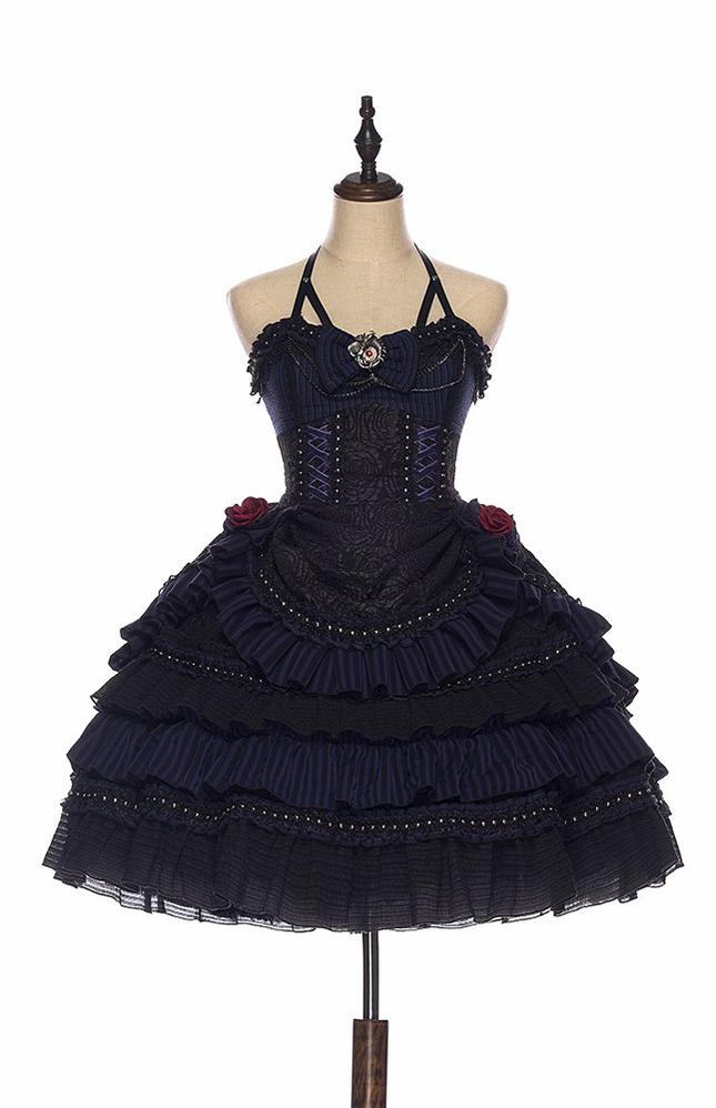Ismailia - Gothic Lolita JSK Dress, Lace & Rose and Accessories - image 4