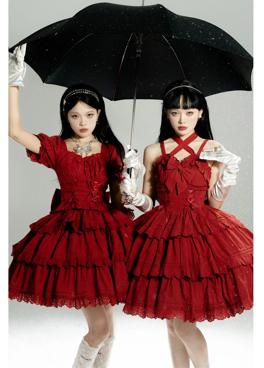 Miss Flora - Cotton Sweet Lolita Dress Set Doll-like OP and JSK - image 3