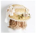Xiaogui Flower Bow Lace Lolita Sunhat - image 6