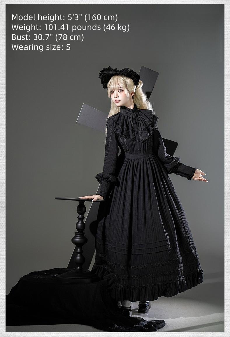 A Quiet Place - Nun Style Gothic Lolita OP Dress - image 6
