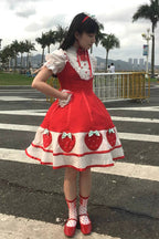Miss Peculiar Strawberry Sweet Lolita Dress Two Colors - image 12