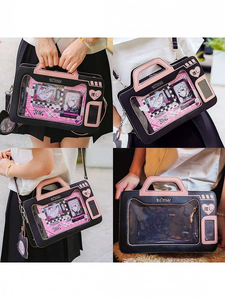 Camera Theme Kawaii Lolita Transparent-Window Ita Bag - 4 Colors - image 7