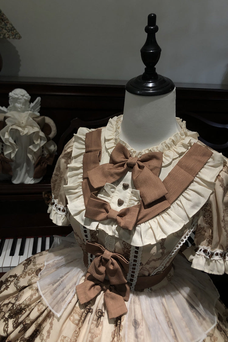 Teddy Bear Party - Daily Sweet Lolita Short-Sleeve OP Dress - image 6