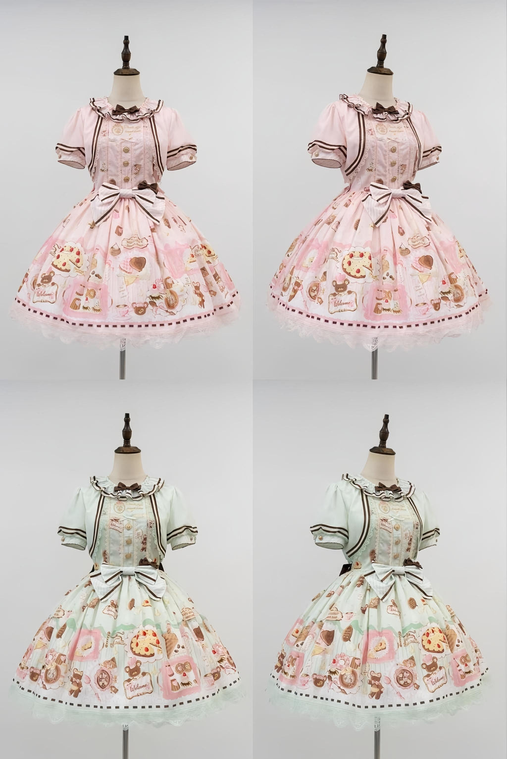 Dream Teahouse - Dessert Print Kawaii Lolita OP Dress Suit - image 41
