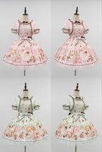 Dream Teahouse - Dessert Print Kawaii Lolita OP Dress Suit - image 41