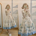 Floral and Bird Series - Classic Lolita JSK Dress, Floral Print - image 28