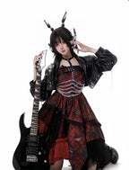 Bleeding Strawberry - Gothic Lolita JSK Dress with Jacket and Rib Chain Accessory - image 2