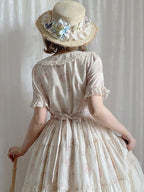 Pastoral Lamb Lolita Straw Hat with Flower and Bow Accents - image 4