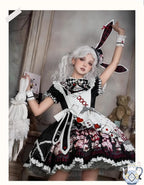 Alice - Kawaii Lolita OP Dress, Rabbit & Playing Card Motifs - image 23