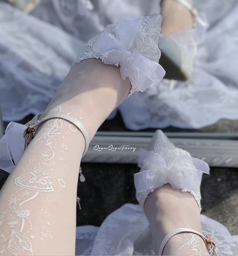 Lace Bridal Lolita Wedding Heels - image 5