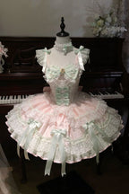 Pink Candy Satin Ballet Sweet Lolita JSK Dress - image 3