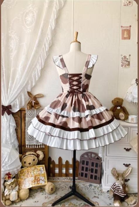 Calico Cat - Winter Kawaii Lolita Print JSK - image 12