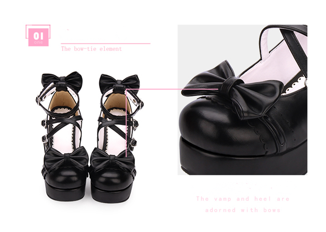Sweet Lolita Heels Shoes Princess Tea Party Low Cut Shoes - image 8
