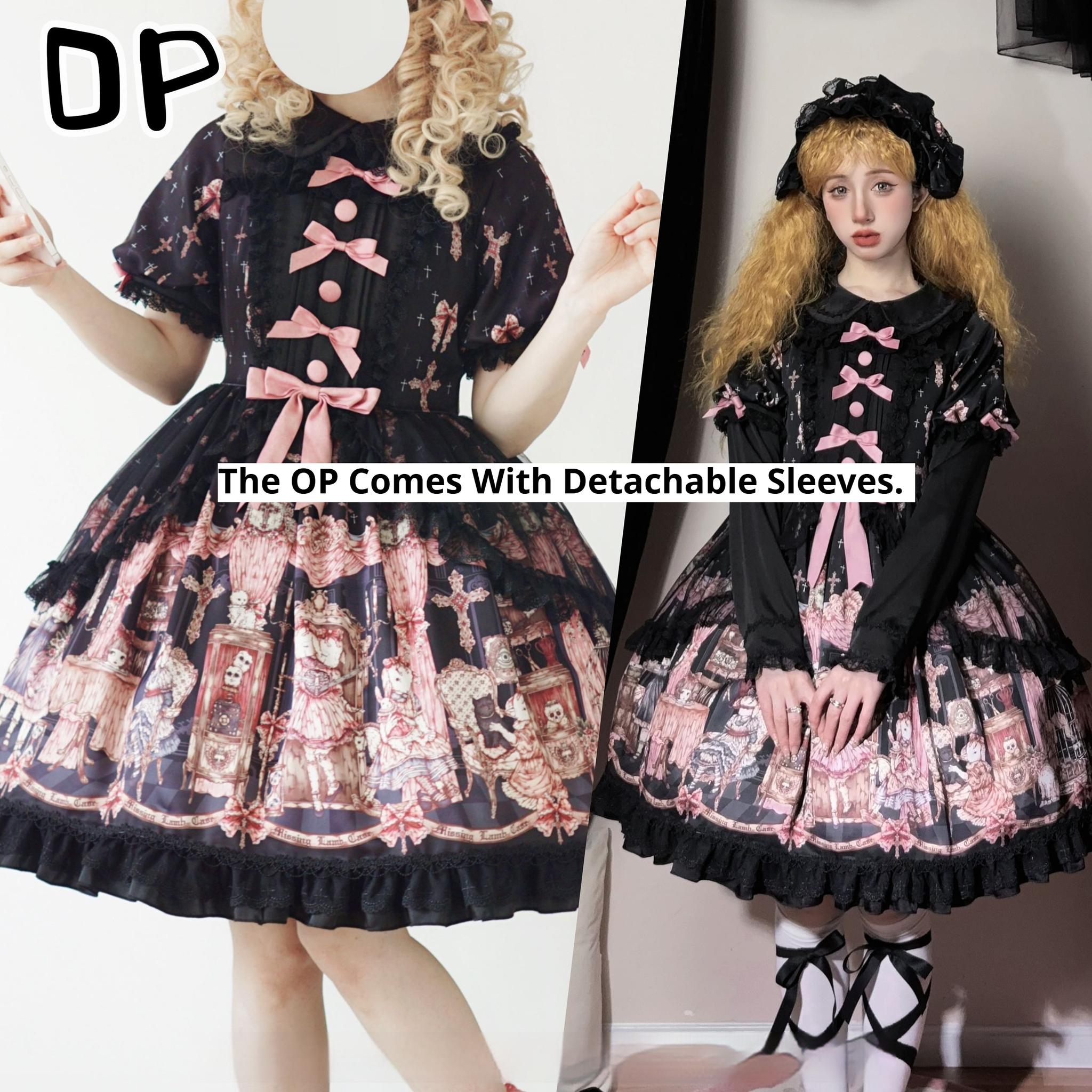 Missing Lamb Case - Gothic Lolita Dress Set with Sheep Prints - image 18