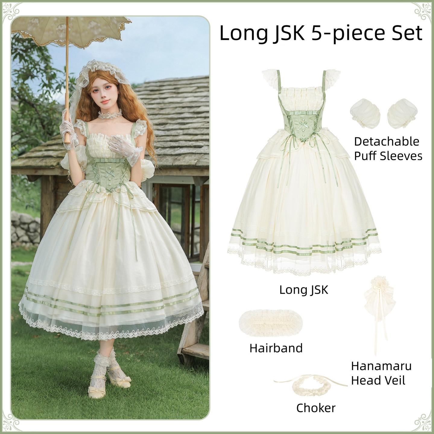 Unfailing - Classic Lolita Bow Jacquard Corset JSK Dress - image 40