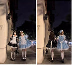 Dream Doll - Plus Size Maid Lolita OP Suit Black and Blue Dress - image 18