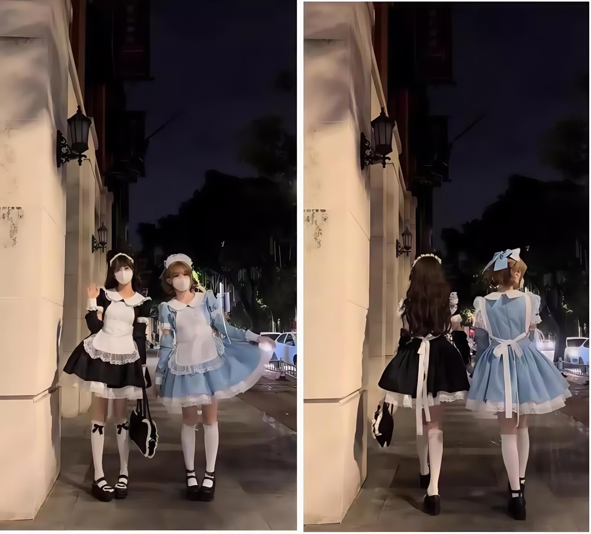 Dream Doll - Plus Size Maid Lolita OP Suit Black and Blue Dress - image 18