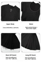 Nihil - Gothic Nun Lolita OP Dress, Irregular Hem Cape and Accessories - image 63