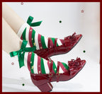 Macaron Lolita Cute Stripe Socks - image 28