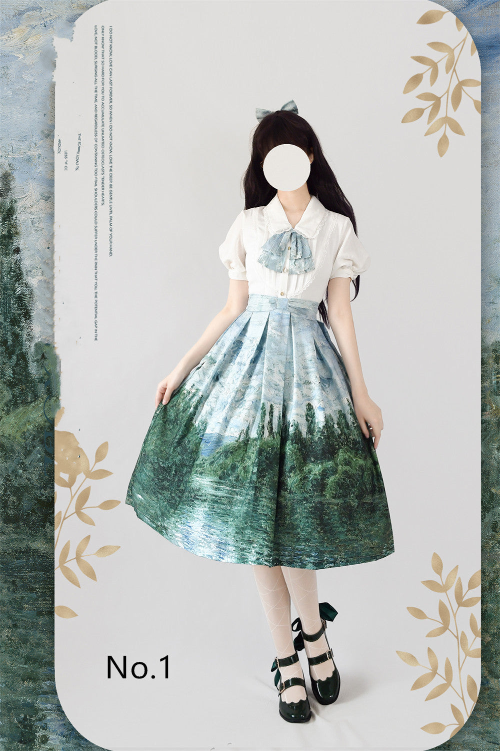 Monet Oil Painting - Retro Classic Lolita SK - image 6