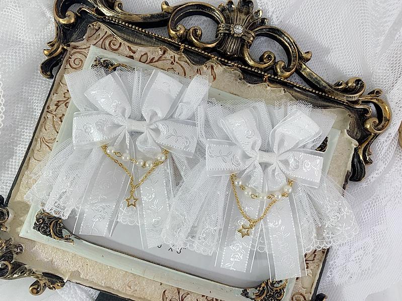 Double Layer Lace Cuffs Elegant Lolita Gloves - image 4