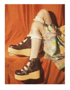 Retro Lolita Platform Shoes Round Toe Thick Sole - image 11