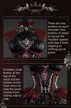 Bone Dragon - Gothic Lolita Corset JSK Dress Set with Embroidery - image 8