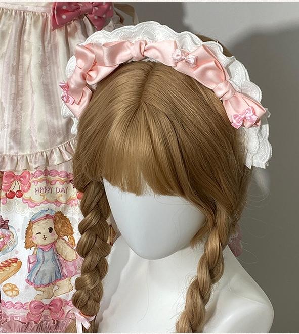 Full Sugar Bakery - Sweet Lolita Puppy Dessert Print OP Dress with Bows and Accessories - image 16