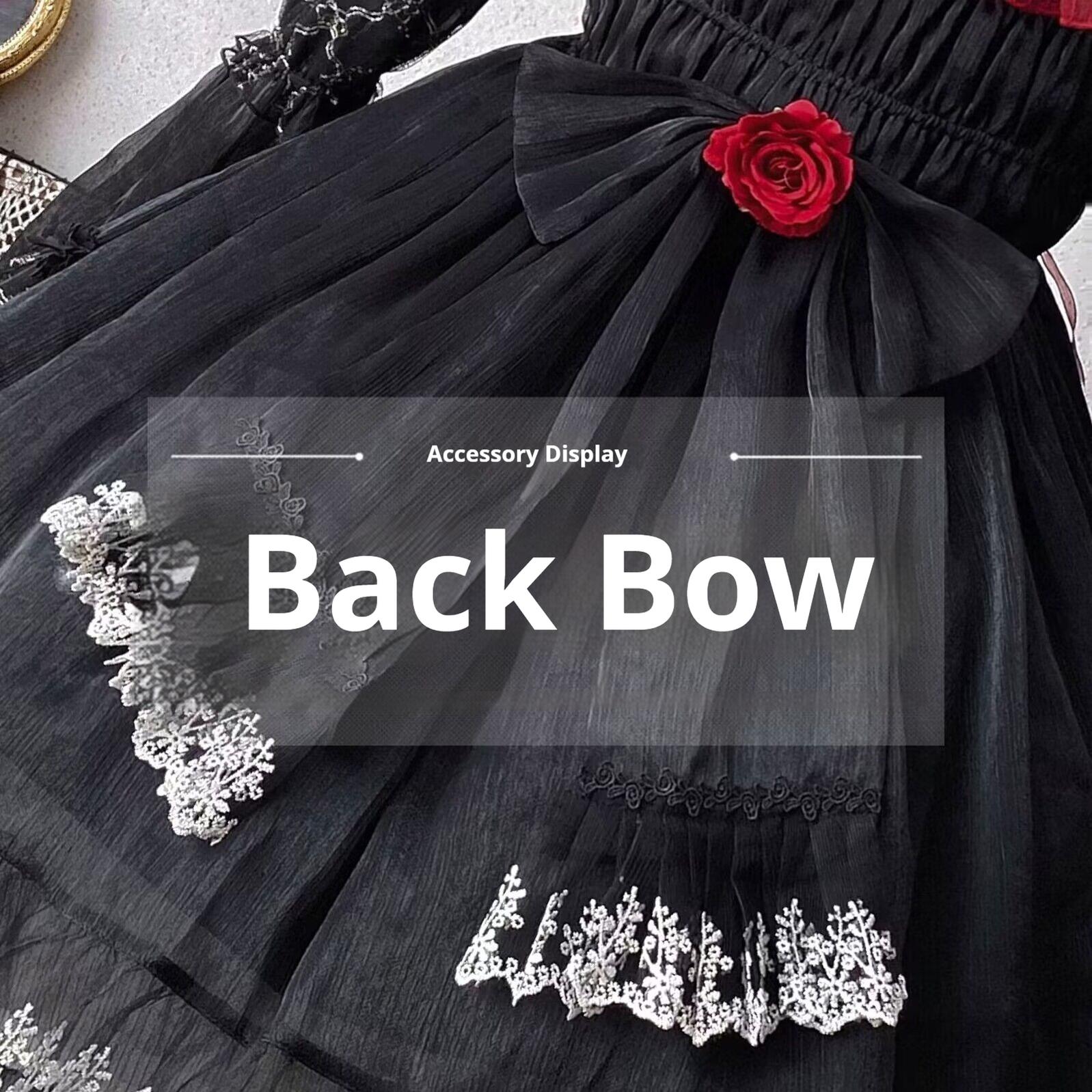 Night of Berea Gothic Lolita OP Dress in Black and Red - image 28
