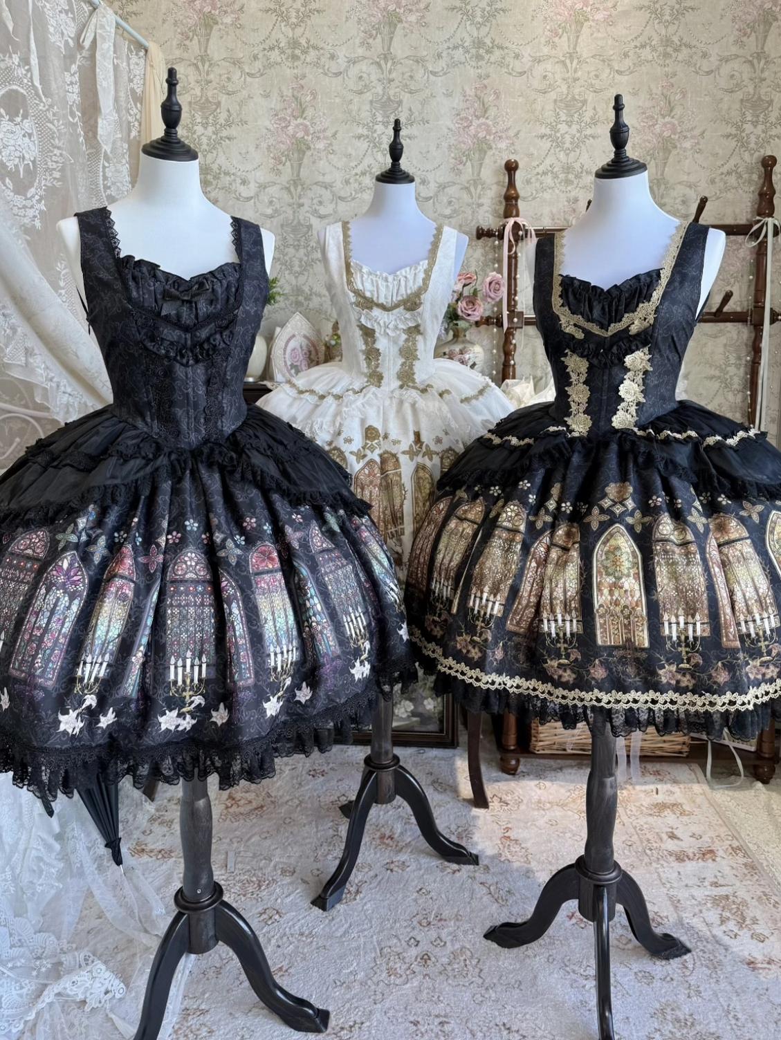 Temple Stained Glass Gothic Lolita JSK and Blouse Set - image 1