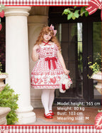 Gingham Strawberry - Plus Size Country Lolita OP Dress - image 11