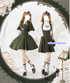 Vintage Lolita Fishbone Halter Skirt and Autumn Jacket - image 9