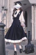 Classic College Elegant Lolita JSK Dress in Blue - image 1