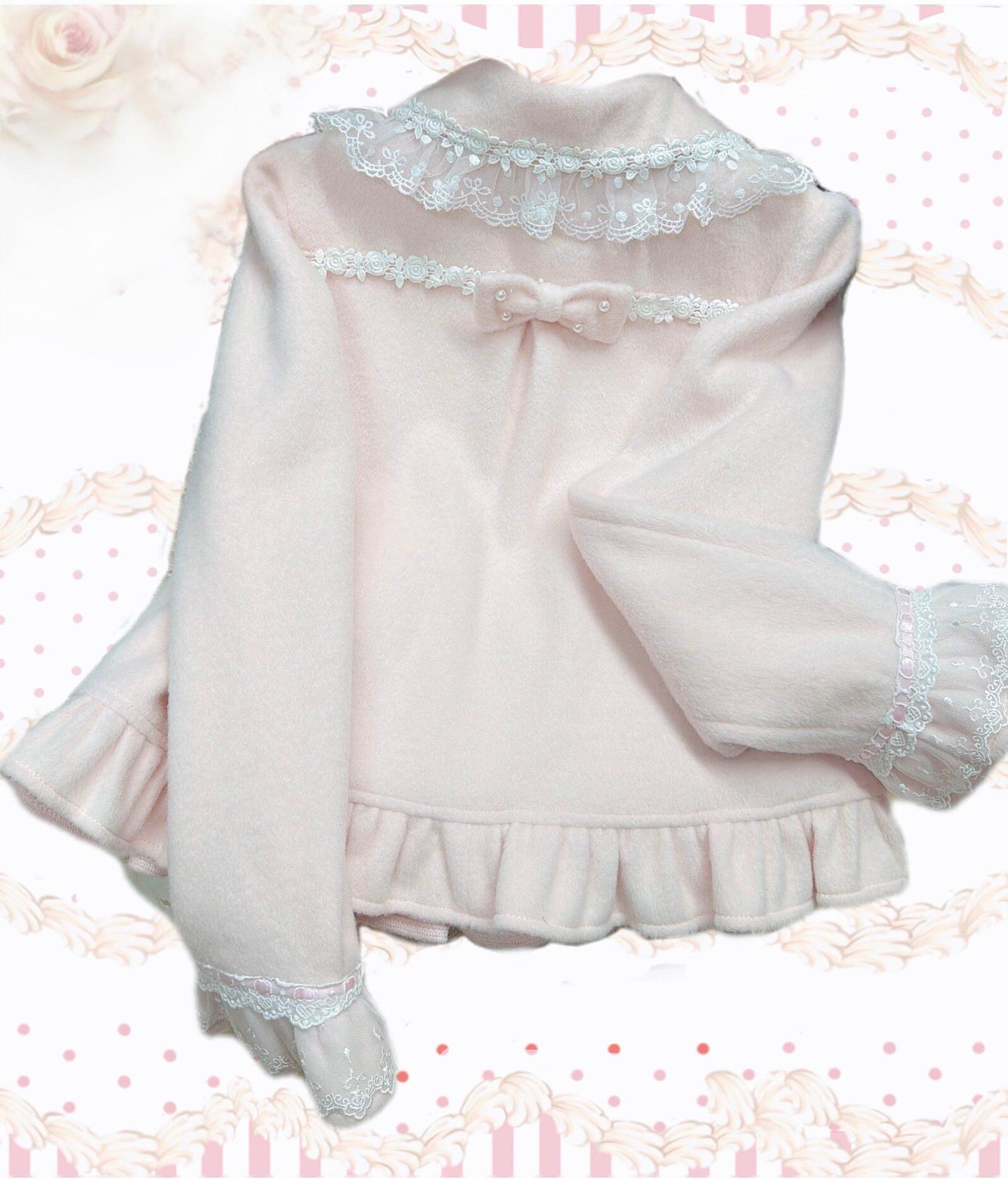 Petal Girl - Loose Sweet Lolita Coat, Detachable Bow - image 15