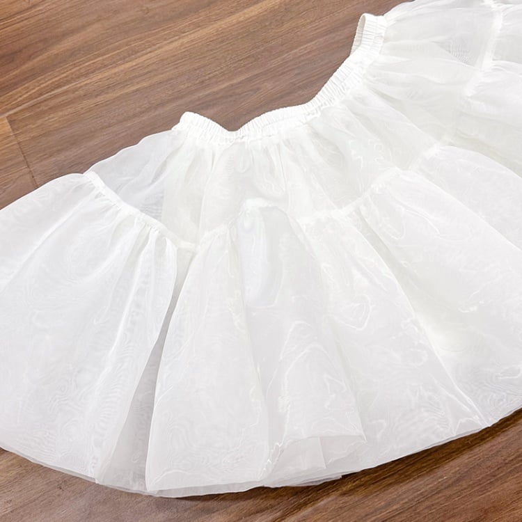 White and Black Shorts-Lining Lolita Petticoat - image 5