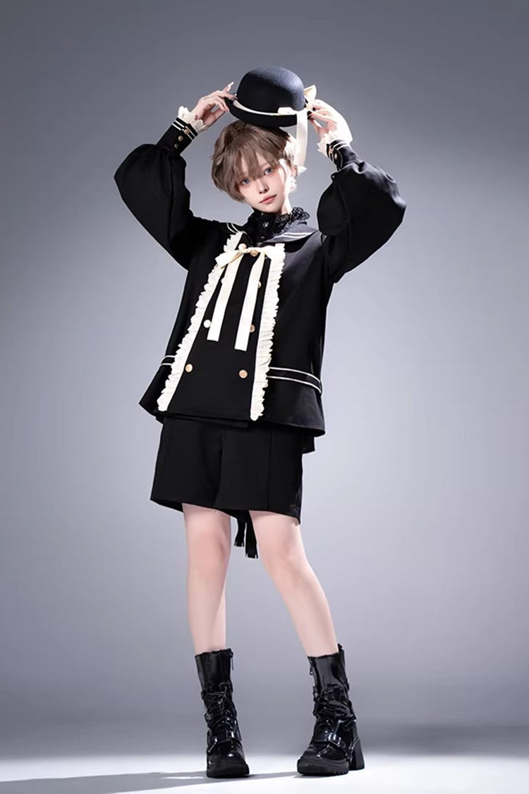 City of Mist - Gothic Ouji Coat & Shorts Set - image 11