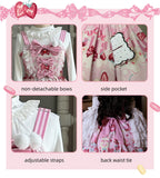 Strawberry Parfait - Strawberry Print Sweet Lolita JSK Dress, Side Pocket and Accessories - image 15