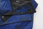 Dark Blue Asymmetrical Ouji Waistcoat and Sleeveless Coat - image 5