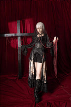 Heretic Nun - Halloween Gothic Lolita JSK Dress & Blouse Set - image 6