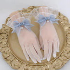 Elegant Lolita Bow Gloves, Retro Lace Glove - image 6