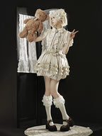 Beige Sweet Lolita Blouse and Ruffle Bubble Skirt Set - image 13