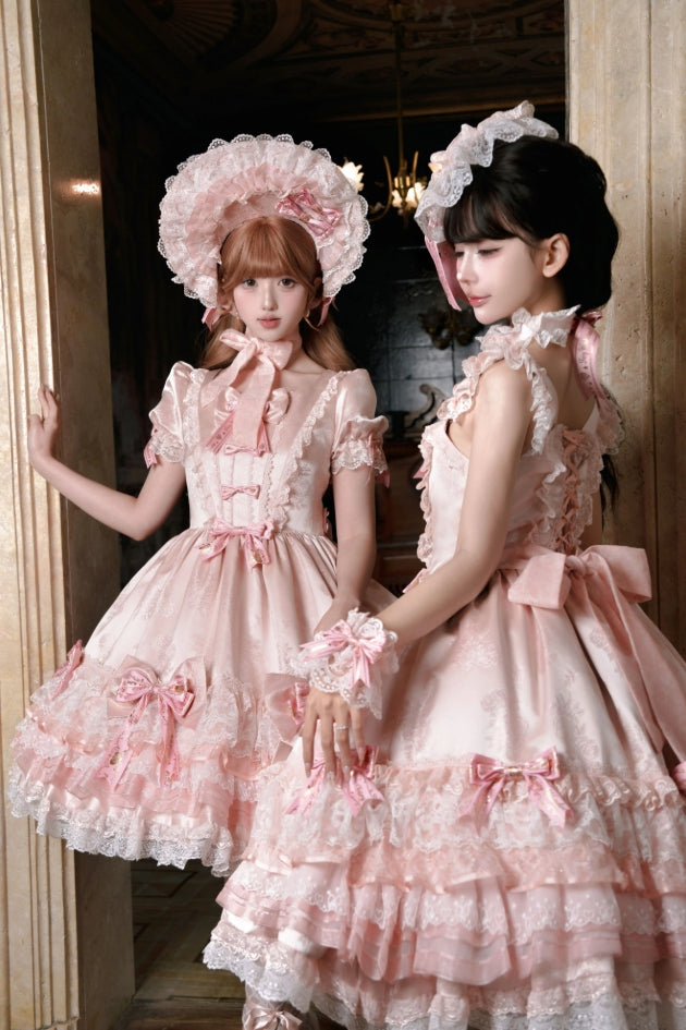 Satin Rose Sweet Lolita OP and JSK Dress Series and Accessories - image 18